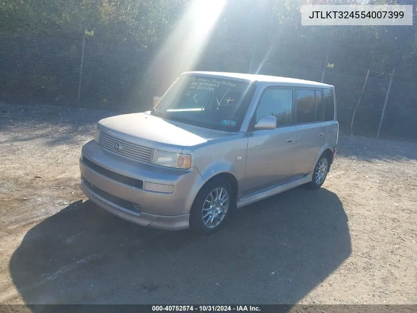 2005 Scion Xb VIN: JTLKT324554007399 Lot: 40752574