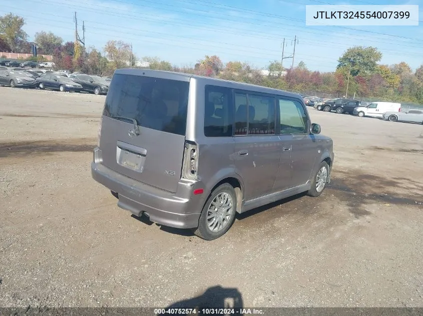 2005 Scion Xb VIN: JTLKT324554007399 Lot: 40752574