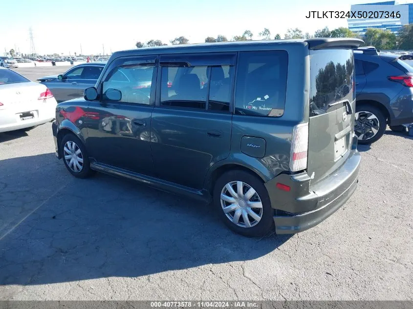 2005 Scion Xb VIN: JTLKT324X50207346 Lot: 40773578