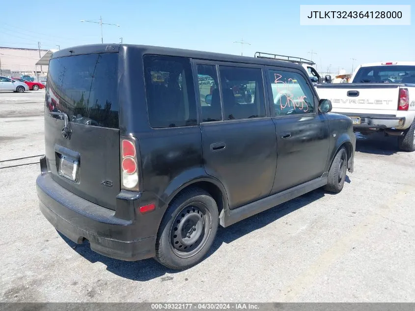 2006 Scion Xb VIN: JTLKT324364128000 Lot: 39322177