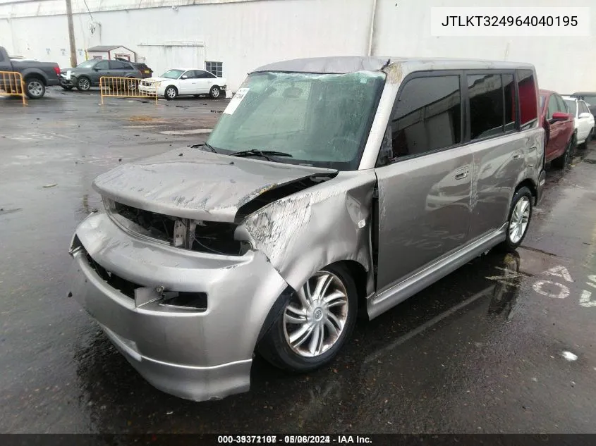 2006 Scion Xb VIN: JTLKT324964040195 Lot: 39371107