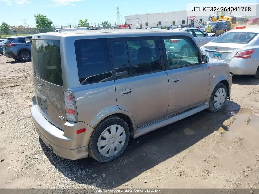 2006 Scion Xb VIN: JTLKT324264041768 Lot: 39728220