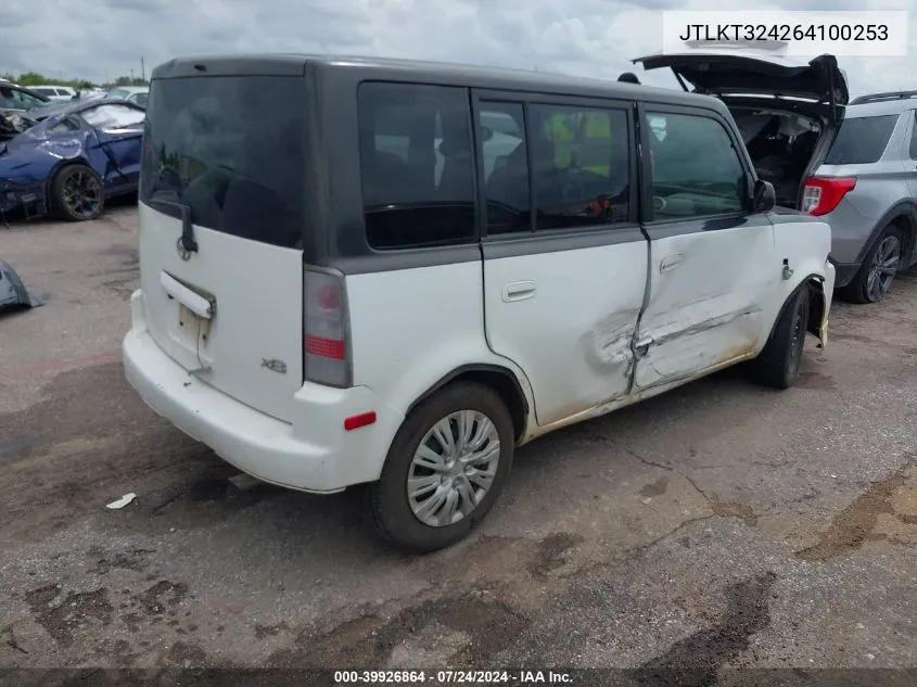 2006 Scion Xb VIN: JTLKT324264100253 Lot: 39926864