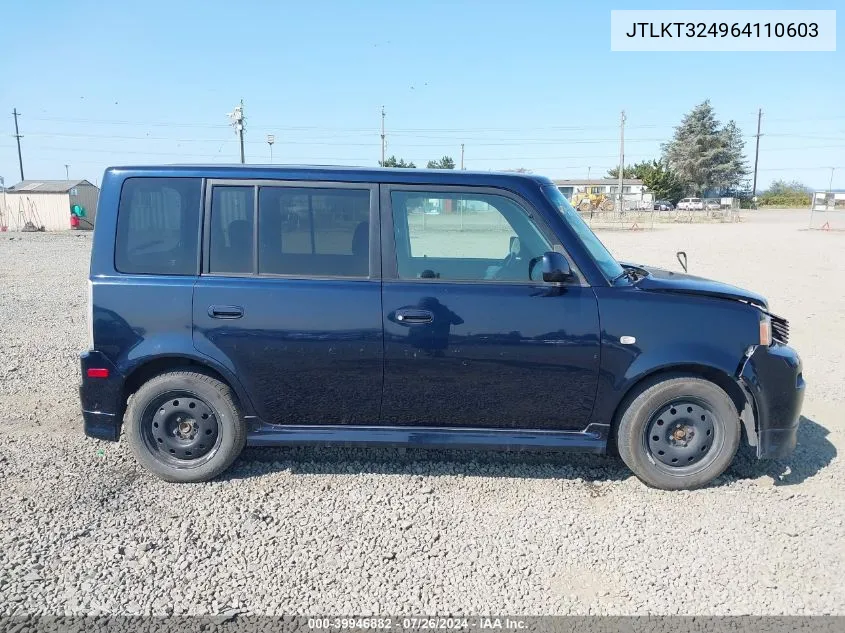 2006 Scion Xb VIN: JTLKT324964110603 Lot: 39946882