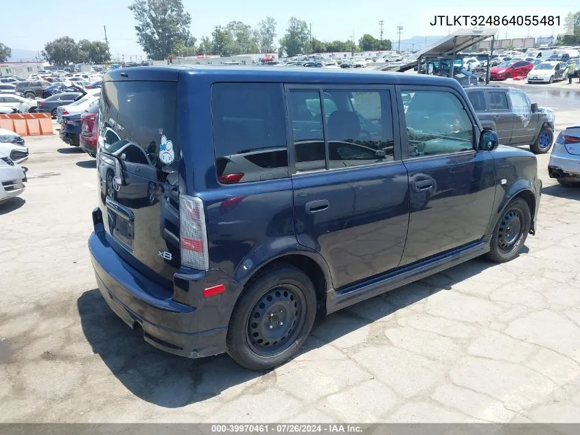 2006 Scion Xb VIN: JTLKT324864055481 Lot: 39970461