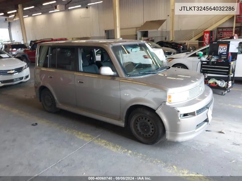 2006 Scion Xb VIN: JTLKT324564032286 Lot: 40060740