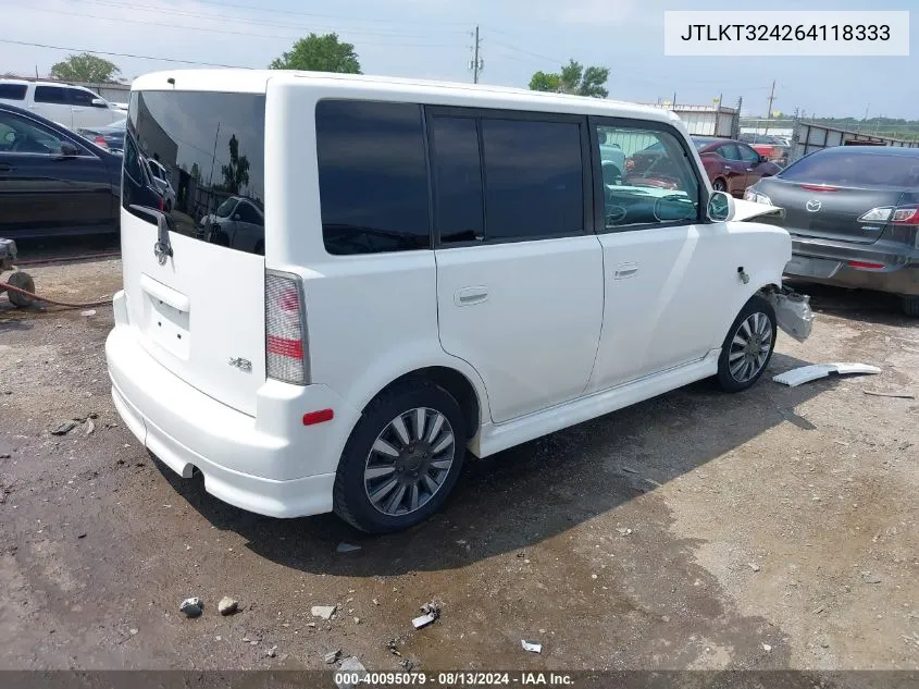 2006 Scion Xb VIN: JTLKT324264118333 Lot: 40095079