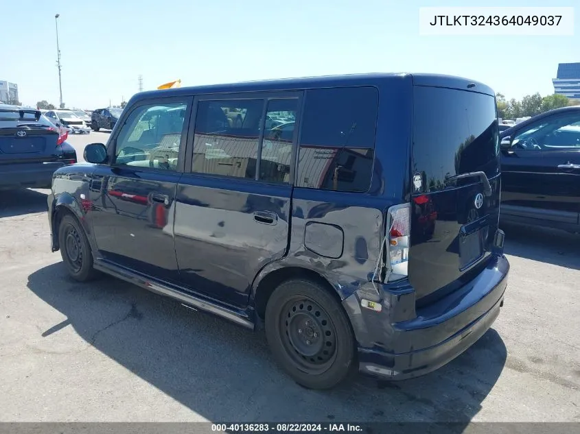 2006 Scion Xb VIN: JTLKT324364049037 Lot: 40136283