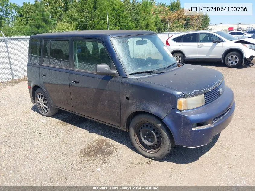 JTLKT324064100736 2006 Scion Xb