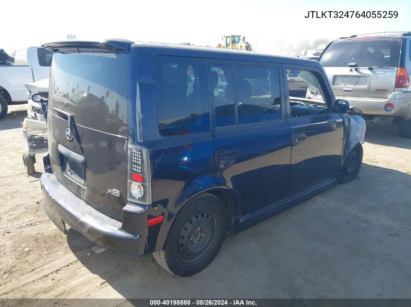 2006 Scion Xb VIN: JTLKT324764055259 Lot: 40198888