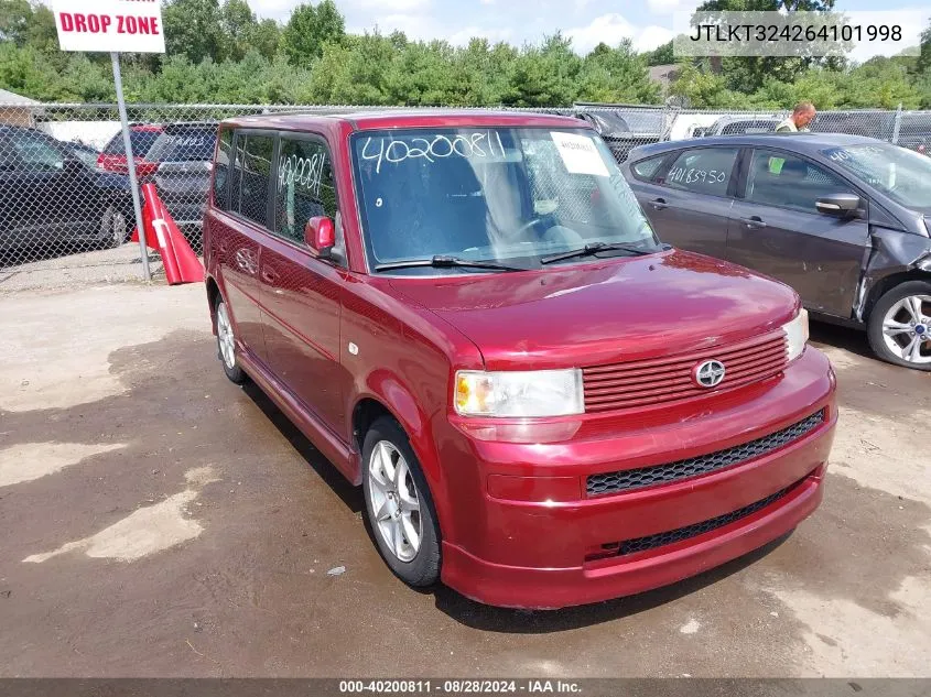 2006 Scion Xb VIN: JTLKT324264101998 Lot: 40200811