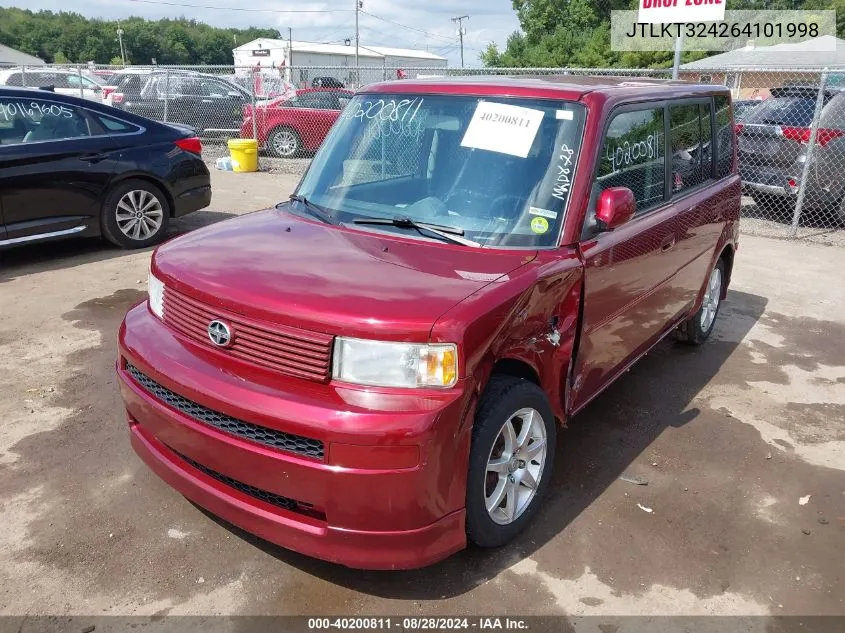 2006 Scion Xb VIN: JTLKT324264101998 Lot: 40200811