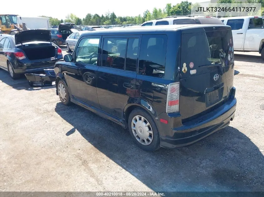 2006 Scion Xb VIN: JTLKT324664117377 Lot: 40210018