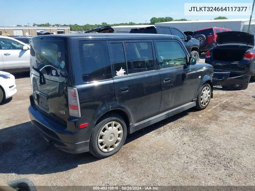 2006 Scion Xb VIN: JTLKT324664117377 Lot: 40210018