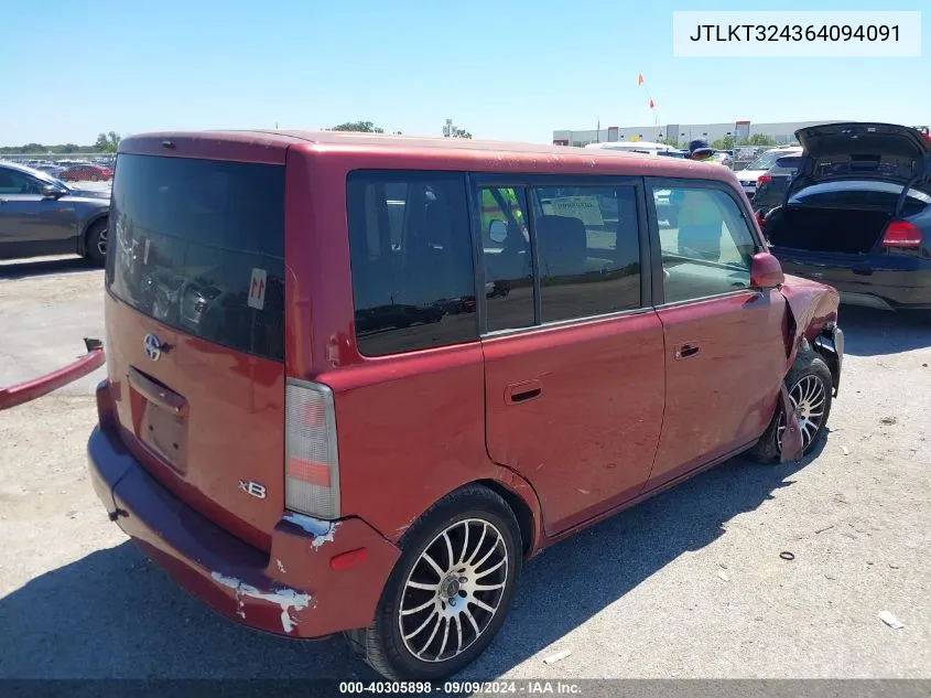 2006 Scion Xb VIN: JTLKT324364094091 Lot: 40305898