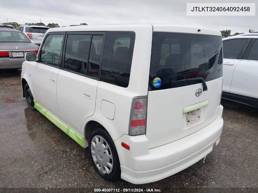 2006 Scion Xb VIN: JTLKT324064092458 Lot: 40307112