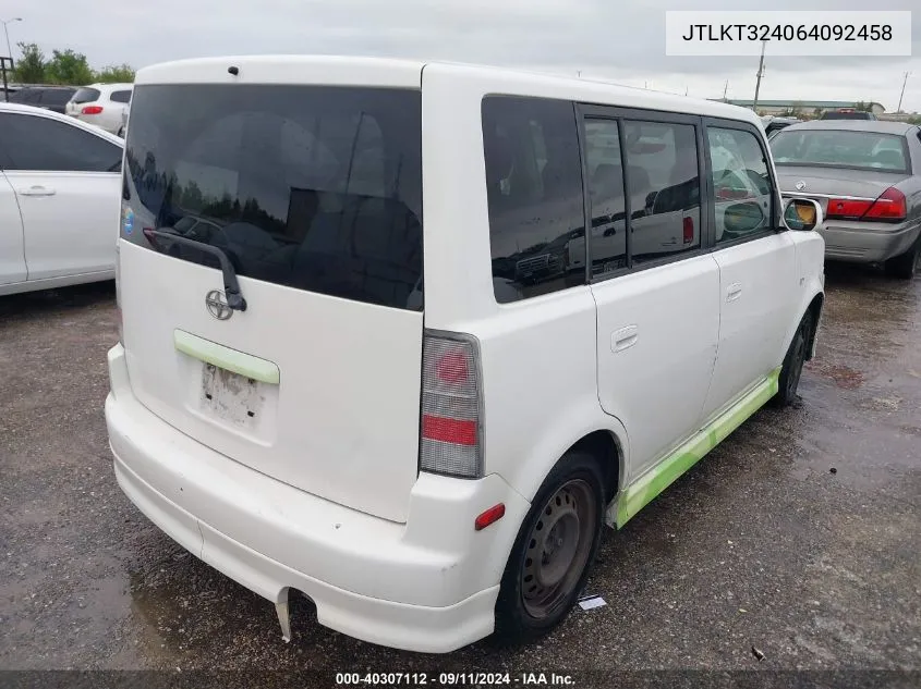 2006 Scion Xb VIN: JTLKT324064092458 Lot: 40307112