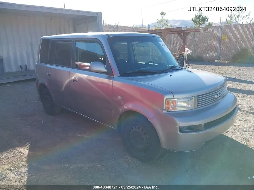 2006 Scion Xb VIN: JTLKT324064092024 Lot: 40348721