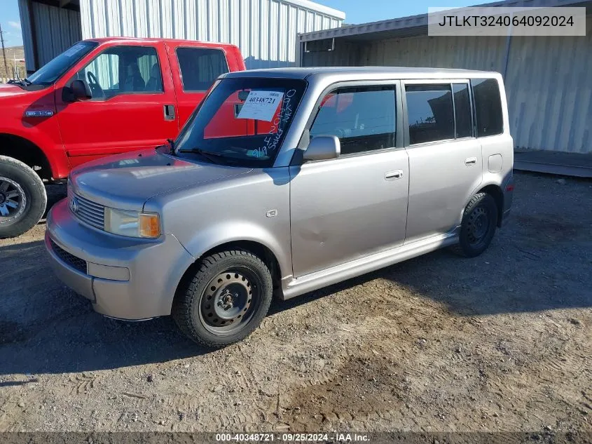 2006 Scion Xb VIN: JTLKT324064092024 Lot: 40348721