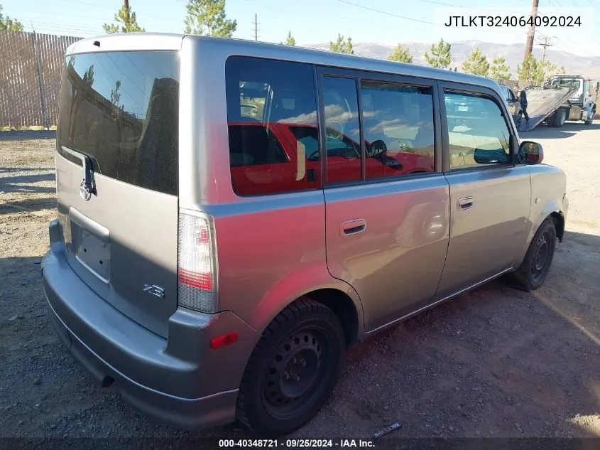 2006 Scion Xb VIN: JTLKT324064092024 Lot: 40348721