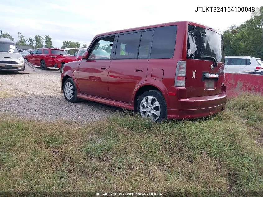 2006 Scion Xb VIN: JTLKT324164100048 Lot: 40372034