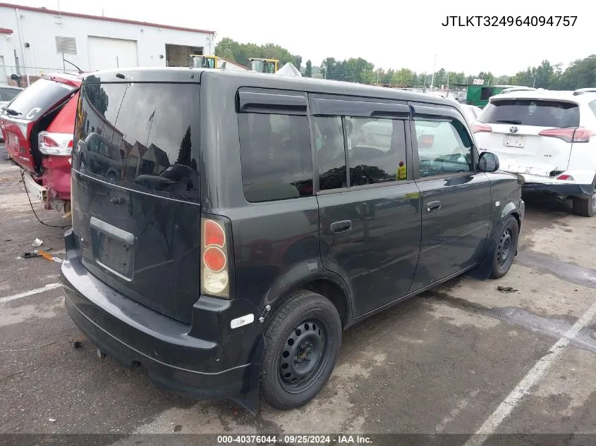 2006 Scion Xb VIN: JTLKT324964094757 Lot: 40376044