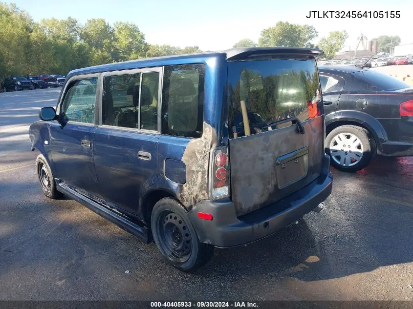 2006 Scion Xb VIN: JTLKT324564105155 Lot: 40405933