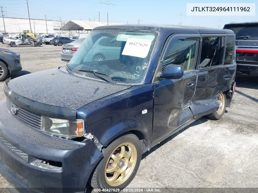 2006 Scion Xb VIN: JTLKT324964111962 Lot: 40427629