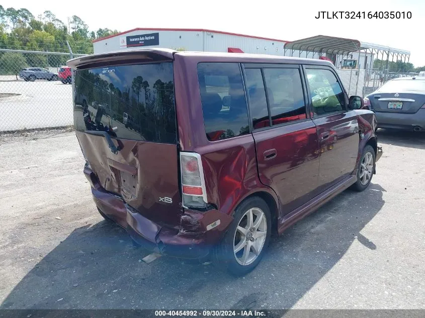 2006 Scion Xb Xb VIN: JTLKT324164035010 Lot: 40454992