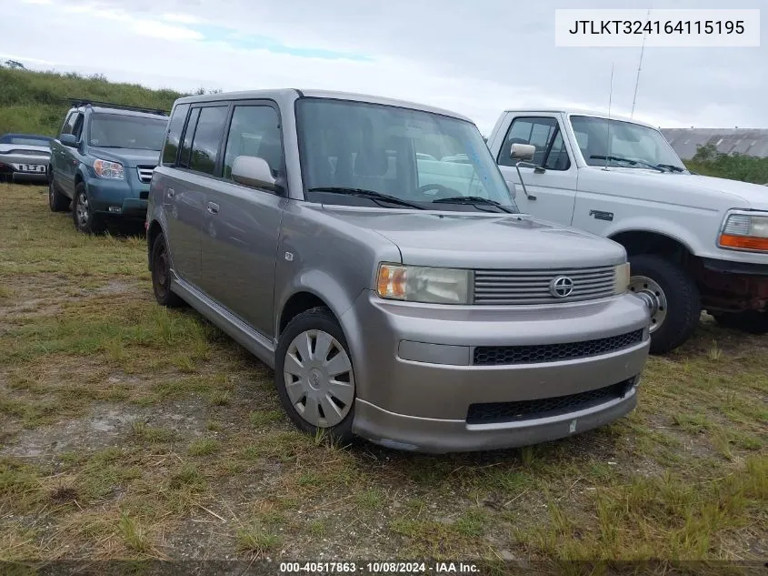 2006 Scion Xb Xb VIN: JTLKT324164115195 Lot: 40517863