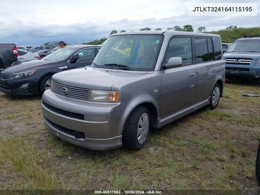 2006 Scion Xb Xb VIN: JTLKT324164115195 Lot: 40517863