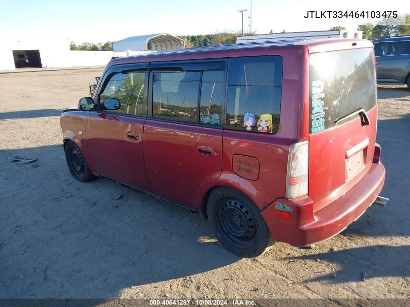 2006 Scion Xb VIN: JTLKT334464103475 Lot: 40541287