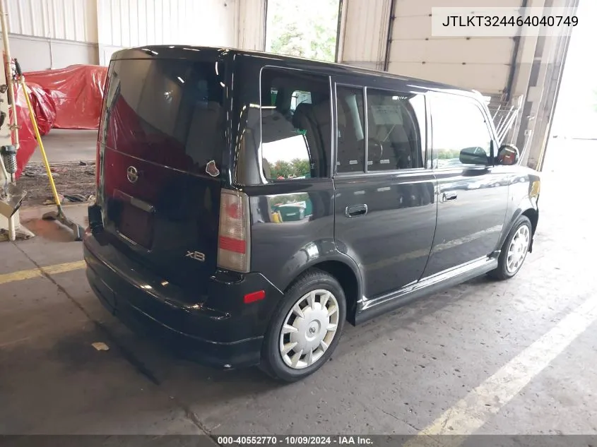 2006 Scion Xb VIN: JTLKT324464040749 Lot: 40552770