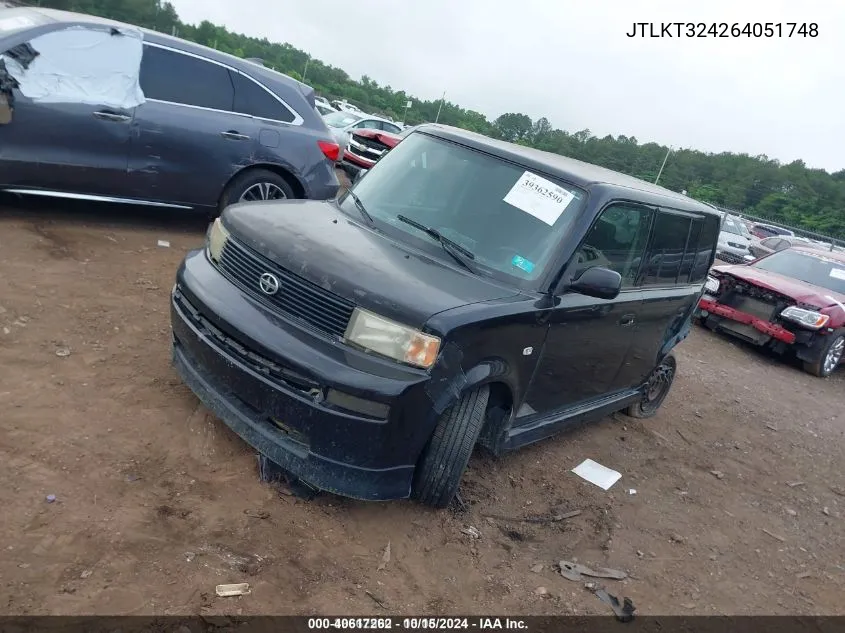 2006 Scion Xb VIN: JTLKT324264051748 Lot: 40617262