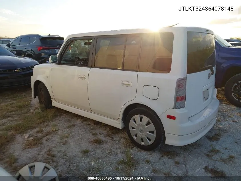 2006 Scion Xb VIN: JTLKT324364078148 Lot: 40630495