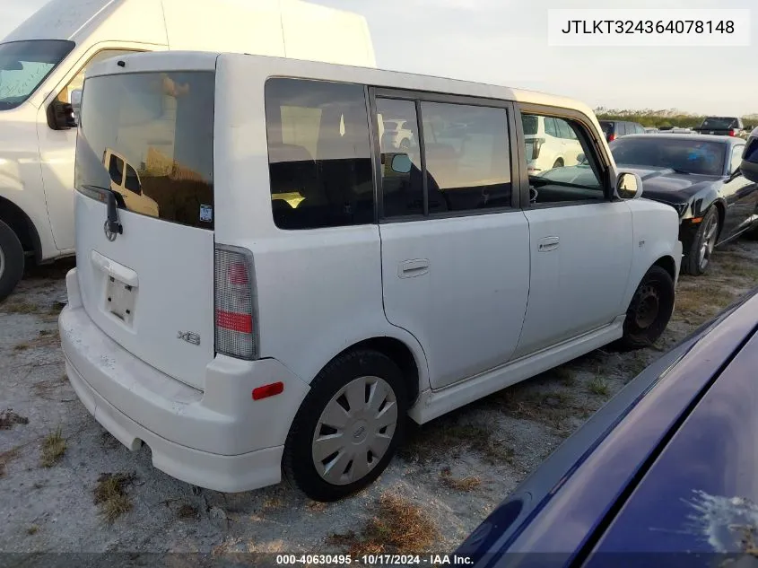 JTLKT324364078148 2006 Scion Xb