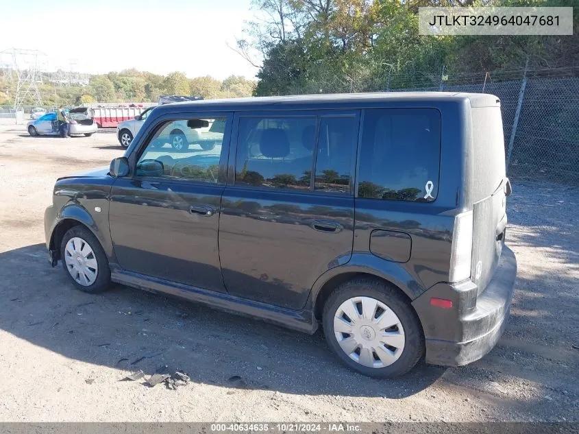 2006 Scion Xb VIN: JTLKT324964047681 Lot: 40634635