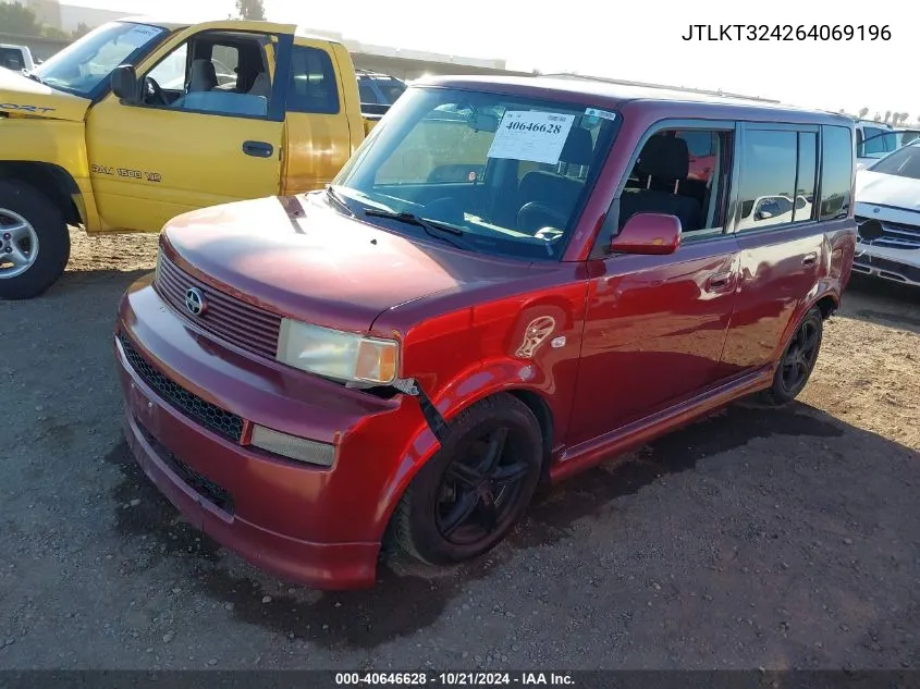 2006 Scion Xb VIN: JTLKT324264069196 Lot: 40646628