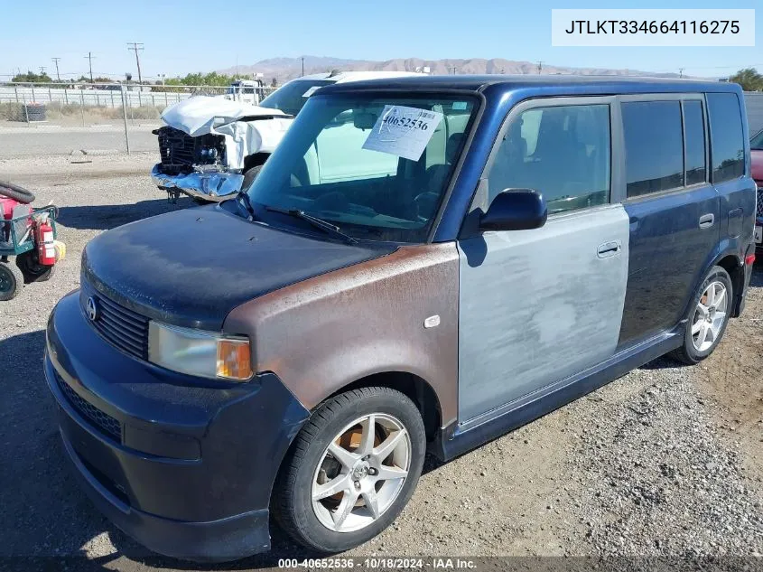 JTLKT334664116275 2006 Scion Xb