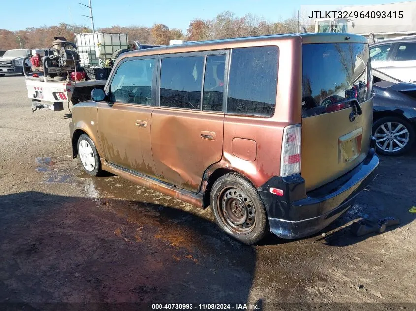 2006 Scion Xb VIN: JTLKT324964093415 Lot: 40730993