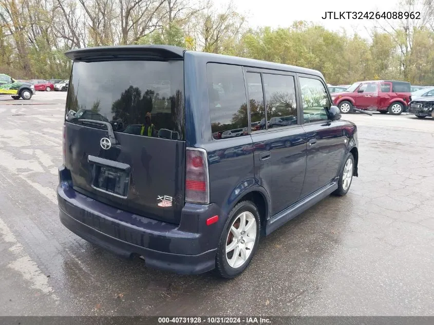 2006 Scion Xb VIN: JTLKT324264088962 Lot: 40731928