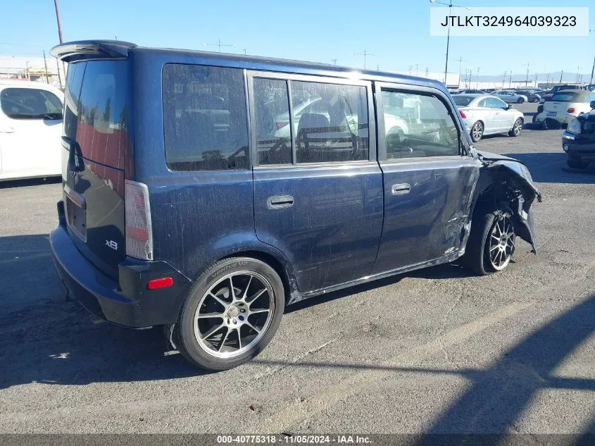 2006 Scion Xb VIN: JTLKT324964039323 Lot: 40775318