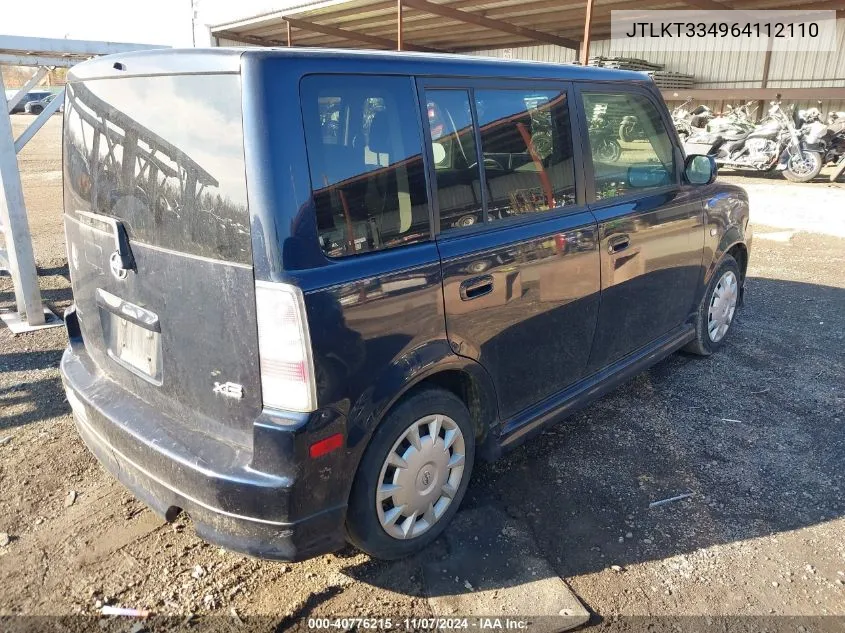 JTLKT334964112110 2006 Scion Xb