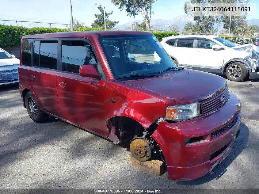 2006 Scion Xb VIN: JTLKT324064115091 Lot: 40776895