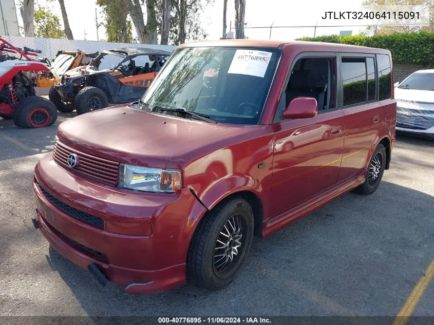 2006 Scion Xb VIN: JTLKT324064115091 Lot: 40776895