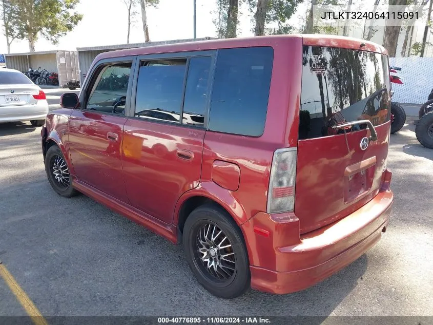 2006 Scion Xb VIN: JTLKT324064115091 Lot: 40776895