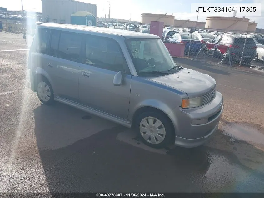 2006 Scion Xb VIN: JTLKT334164117365 Lot: 40778307