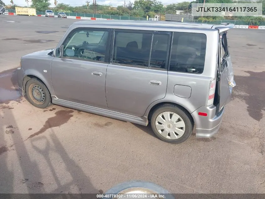 2006 Scion Xb VIN: JTLKT334164117365 Lot: 40778307