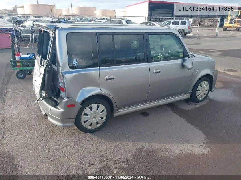 2006 Scion Xb VIN: JTLKT334164117365 Lot: 40778307