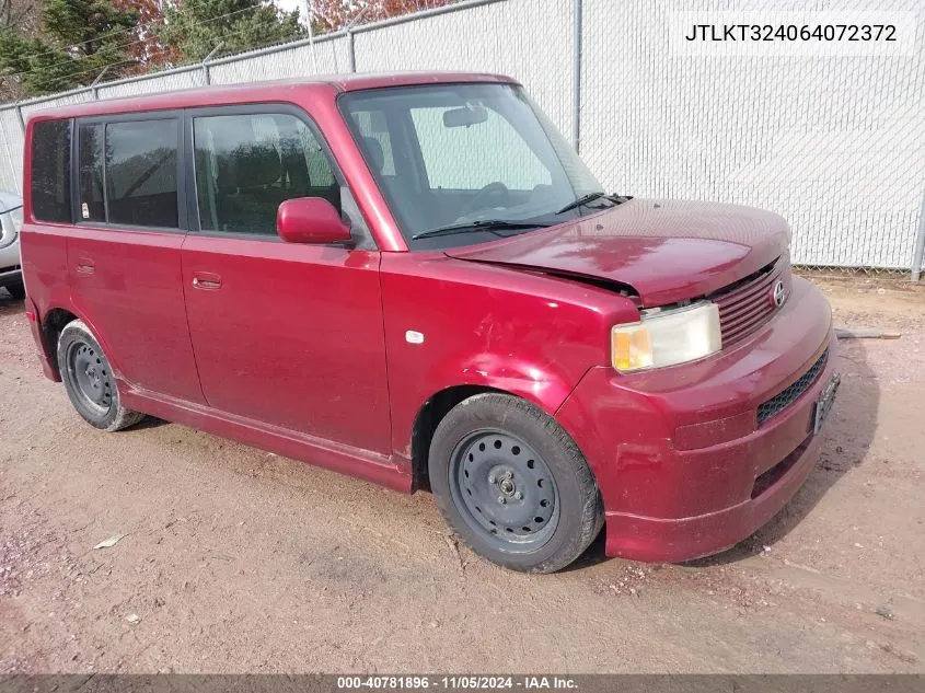 2006 Scion Xb VIN: JTLKT324064072372 Lot: 40781896